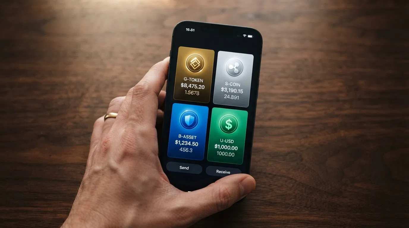 Een cryptocurrency wallet-interface met Bitcoin, Ethereum, Solana en USDT als stortingsopties voor een online casino
