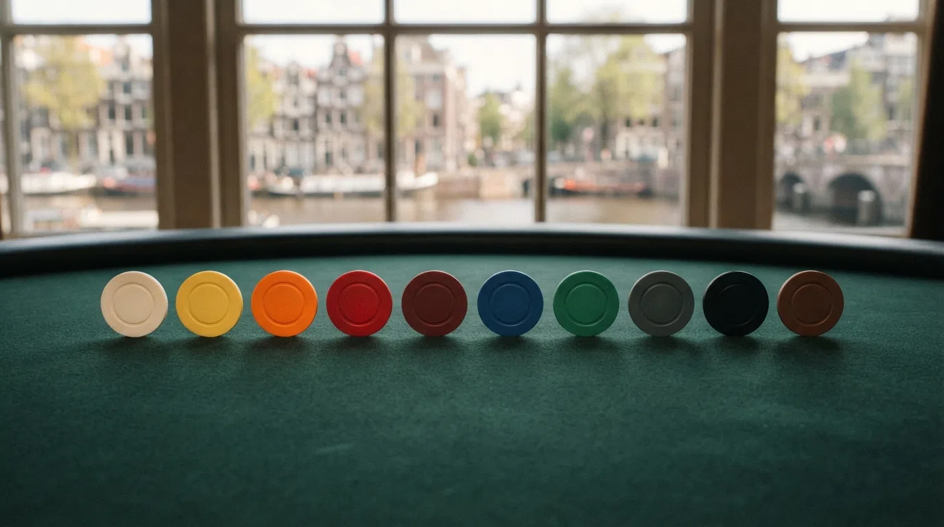 De logo's van de tien featured Nederlandse online casino's met Microgaming-spellen, gerangschikt in een vergelijkend overzicht